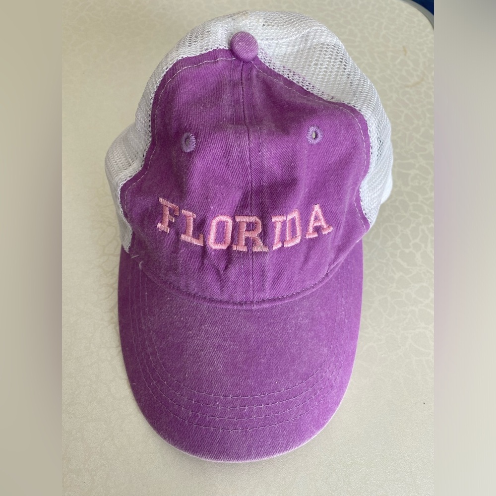 Purple and White Florida Baseball Cap